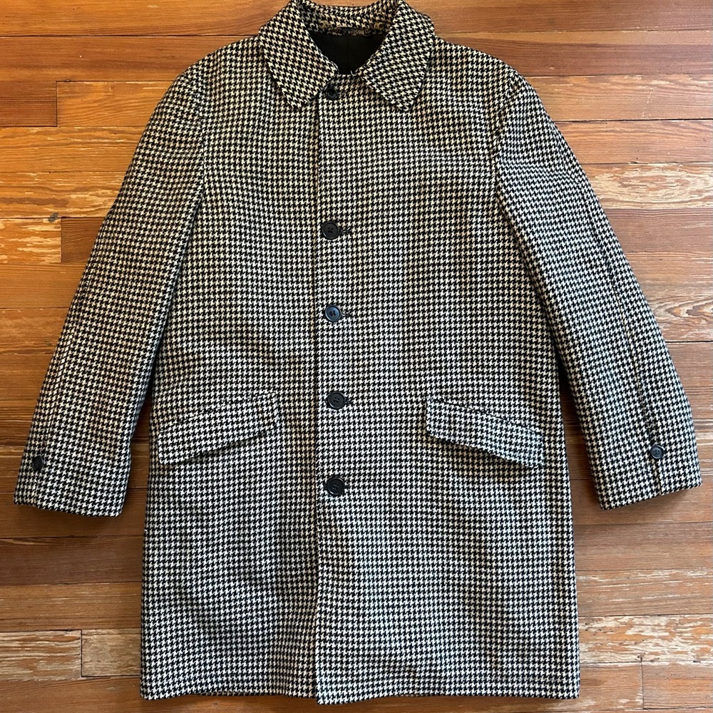Vintage McGregor Men's Houndstooth Coat 60s 70s mod